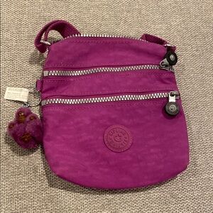 Kipling Fuchsia Crossbody Bag with Keychain